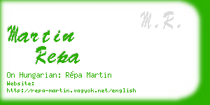 martin repa business card